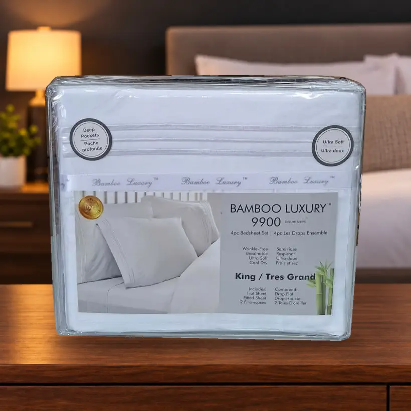 Ensemble de draps Bamboo Luxury 9900 — King — blanc