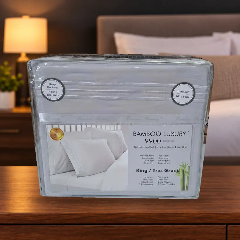 Ensemble de draps Bamboo Luxury 9900 — King — gris clair