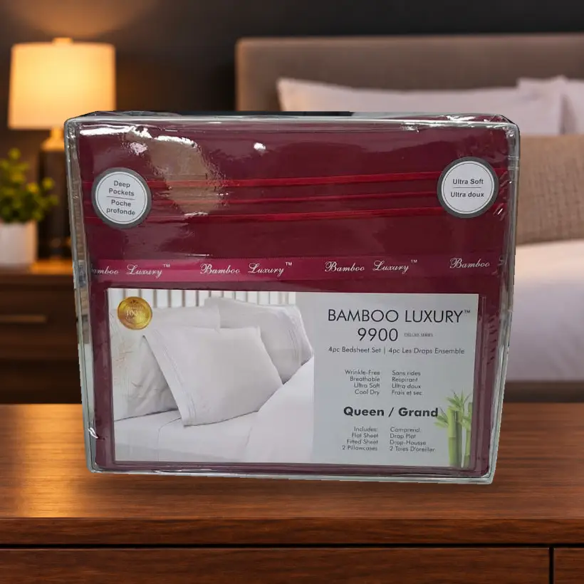 Ensemble de draps Bamboo Luxury 9900 — Queen — rouge