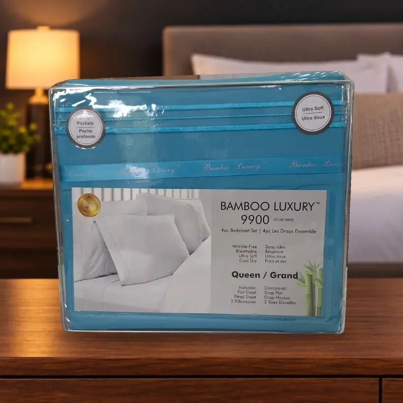 Ensemble de draps Bamboo Luxury 9900 — Queen — cyan