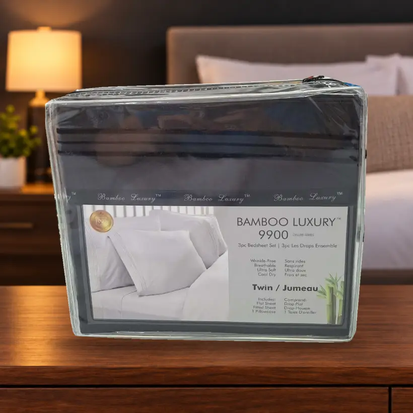 Ensemble de draps Bamboo Luxury 9900 — Jumeau — noir