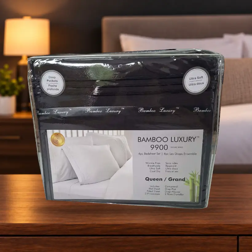Ensemble de draps Bamboo Luxury 9900 — Queen — noir