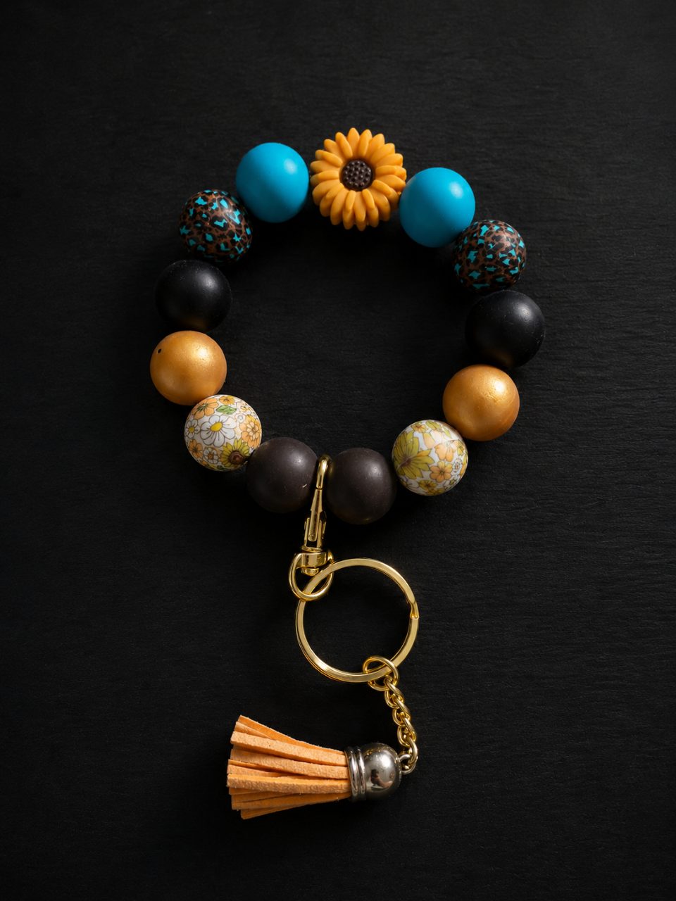 Bracelet Porte clé - Tournesol