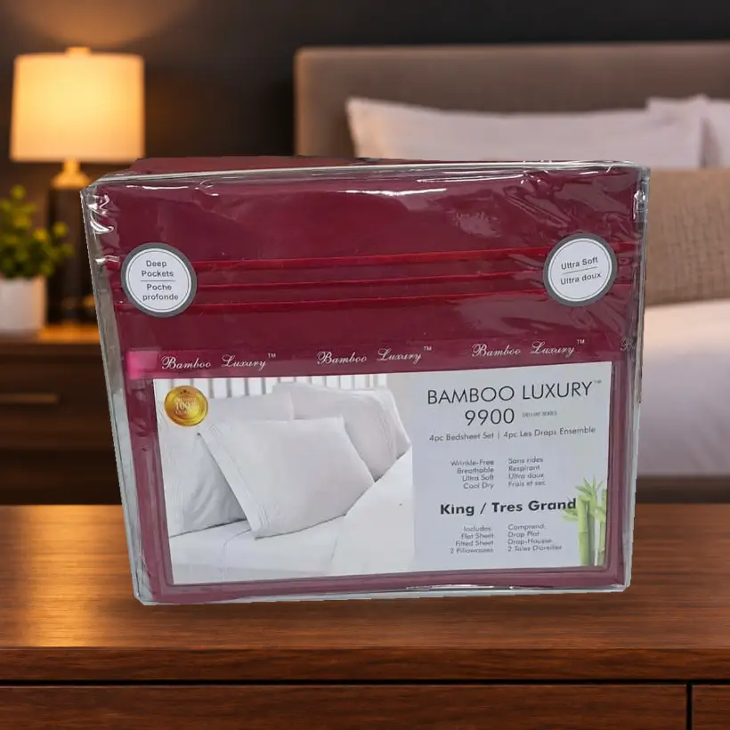 Ensemble de draps Bamboo Luxury 9900 — King — rouge